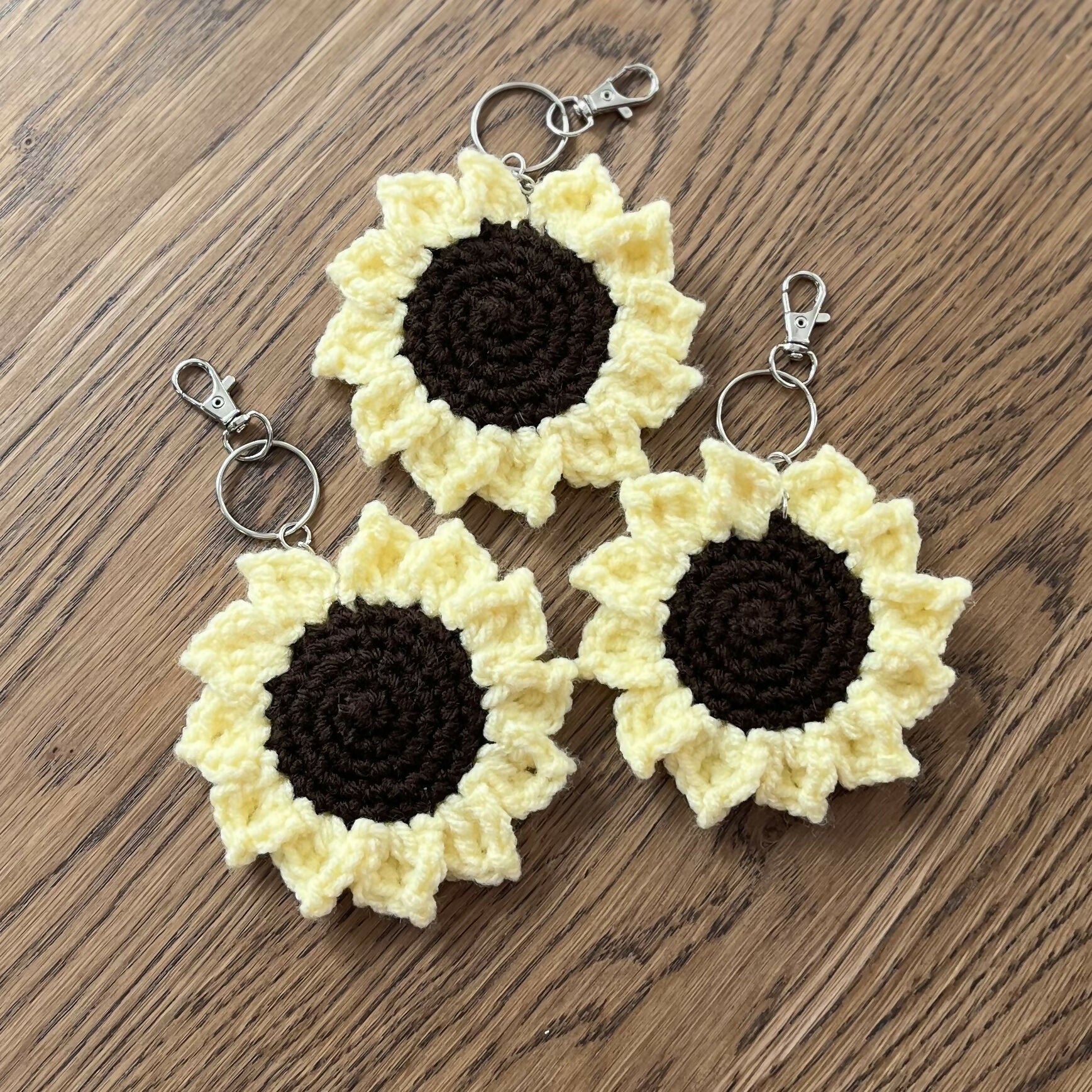 Crochazies | Sunflower Keychains