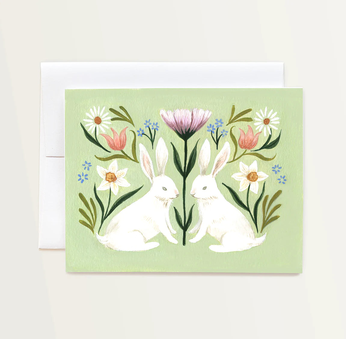 Emilie Simpson Art and Design | Spring Rabbits Card