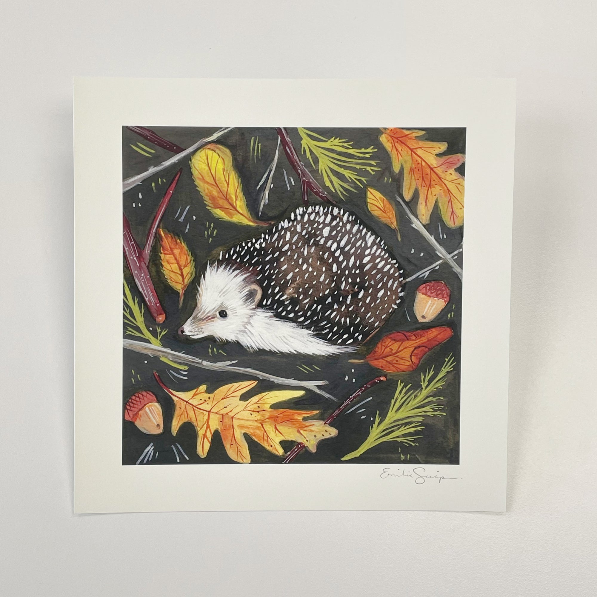 Emilie Simpson Art and Design | Hedgehog Art Print
