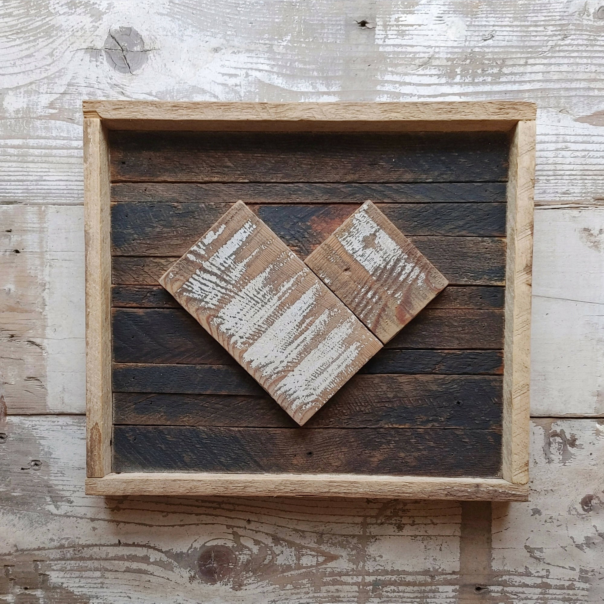 The Salvage Life | Salvaged Wood Heart - Ink Blue Background