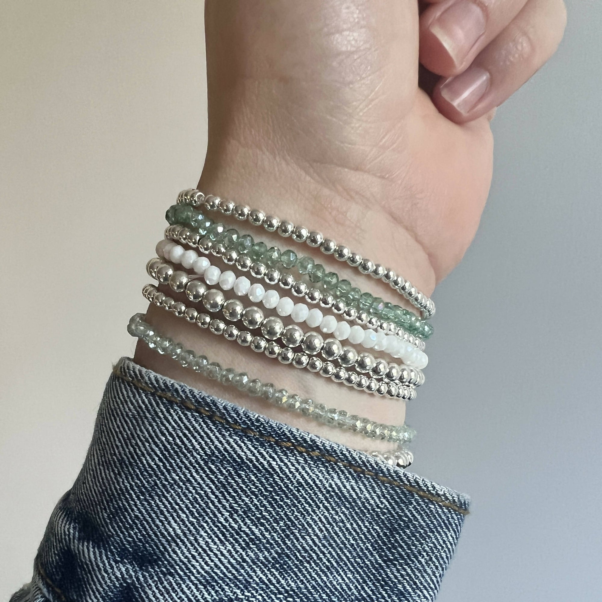 HandsTAYmped Designs | Tiny Crystal Stacker Bracelets