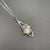 Repurposing By Glenna | Pink and Green Enamel Flower Pendant on 16" Sterling Silver Chain