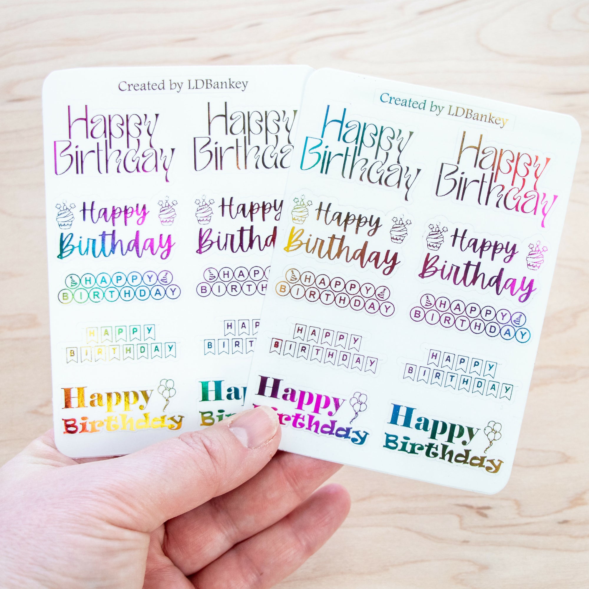 Happy Birthday Sticker Sheets 2