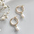 DewDrop Inc.  | Pearl Huggie Polymer Clay Earrings