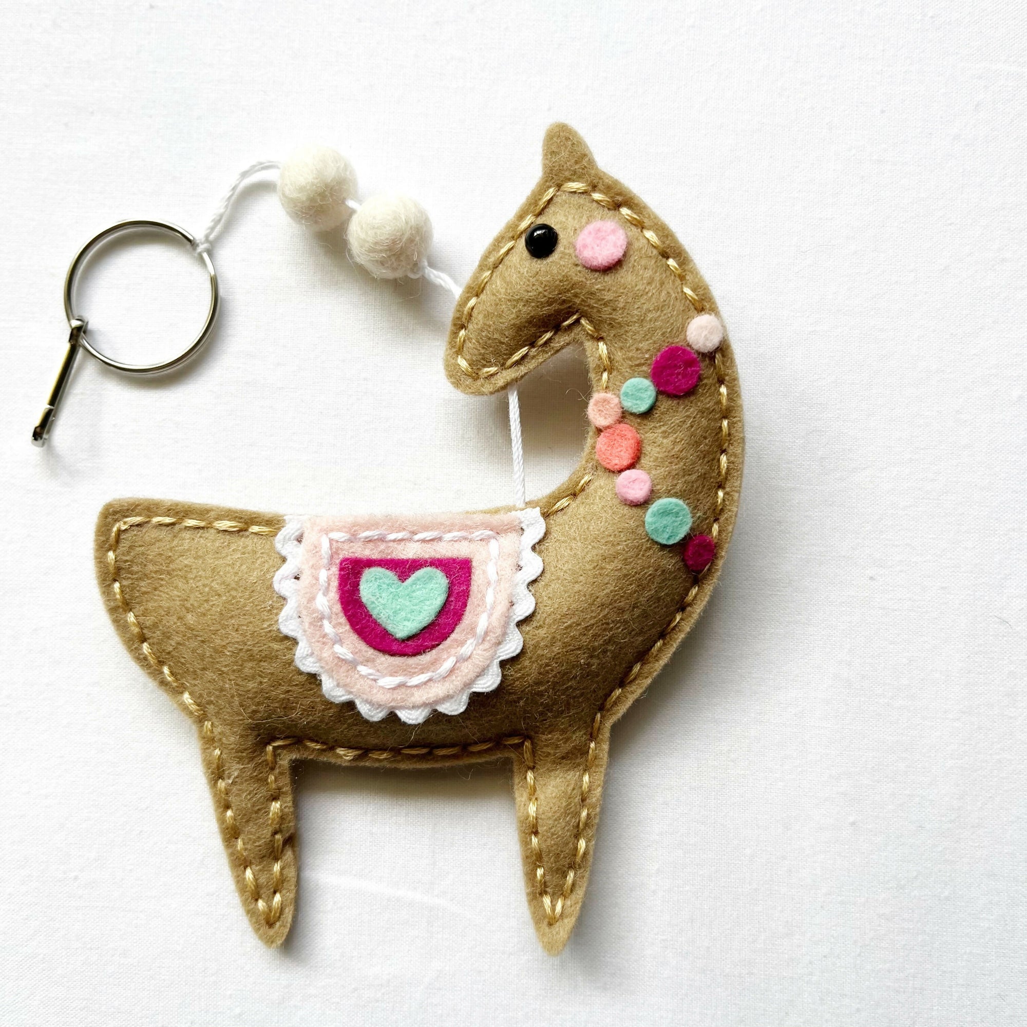 The Annex Felt Studio | Backpack Charm: Llama