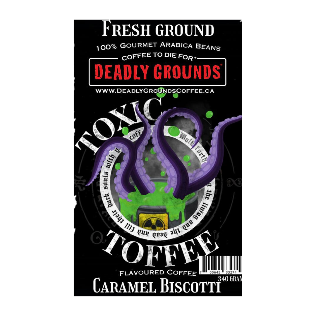 Deadly Grounds | Toxic Toffee - Caramel Biscotti
