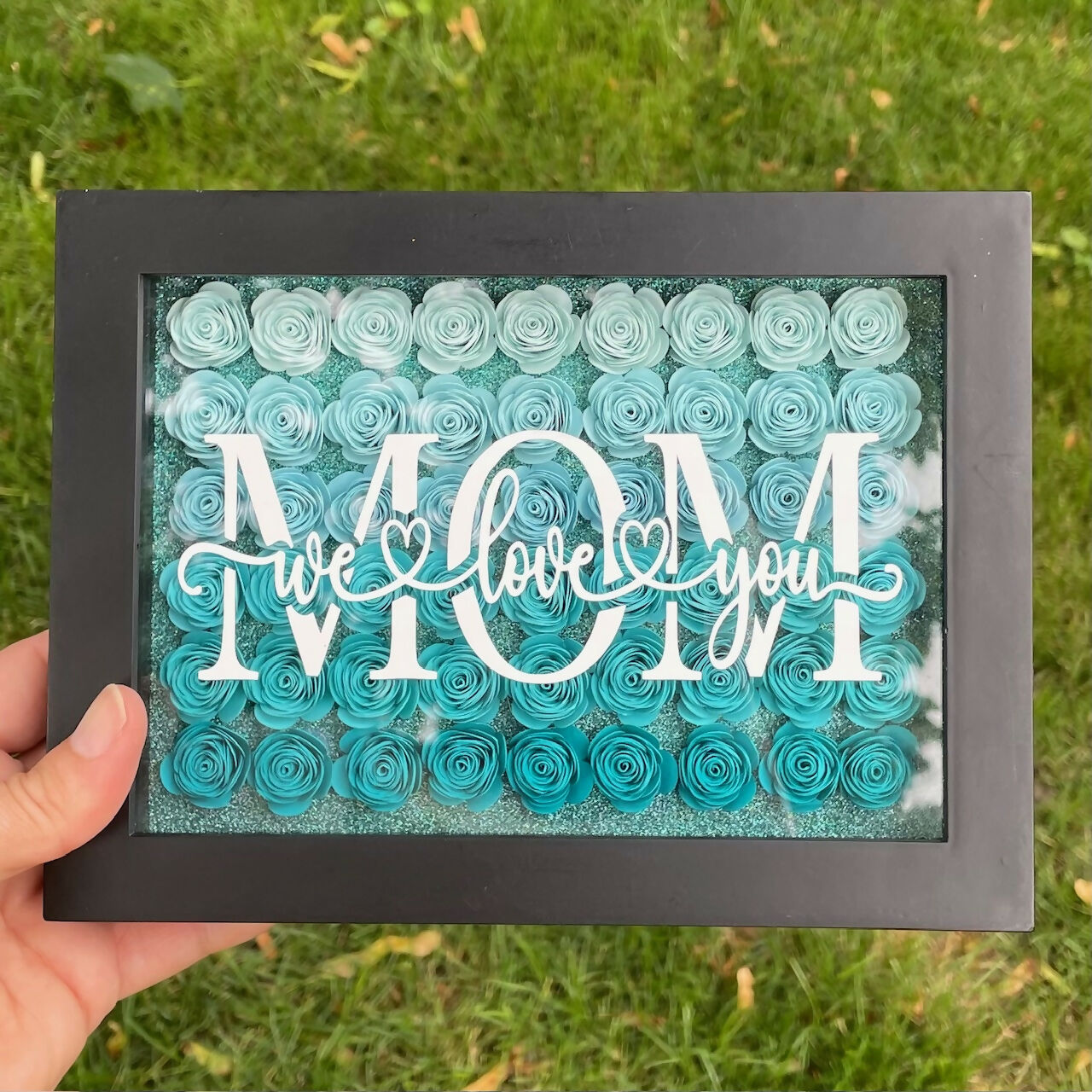 Glitter Designs Studio | MOM (Floral Shadowbox)