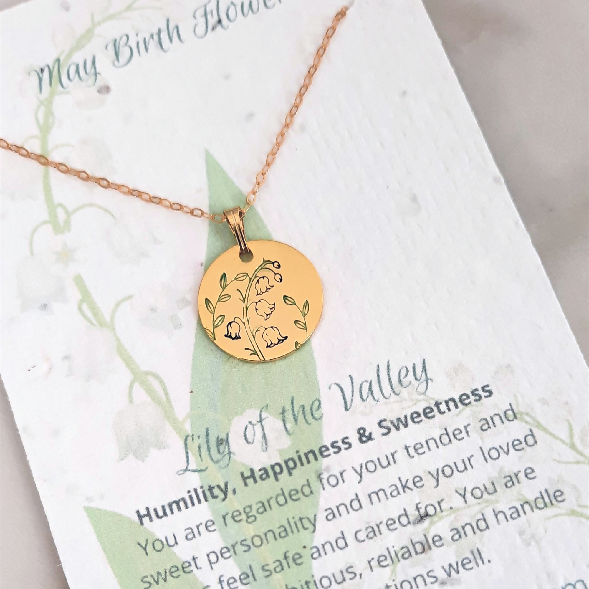 Soul Scribe Jewellery | Birth Flower Necklace Gold