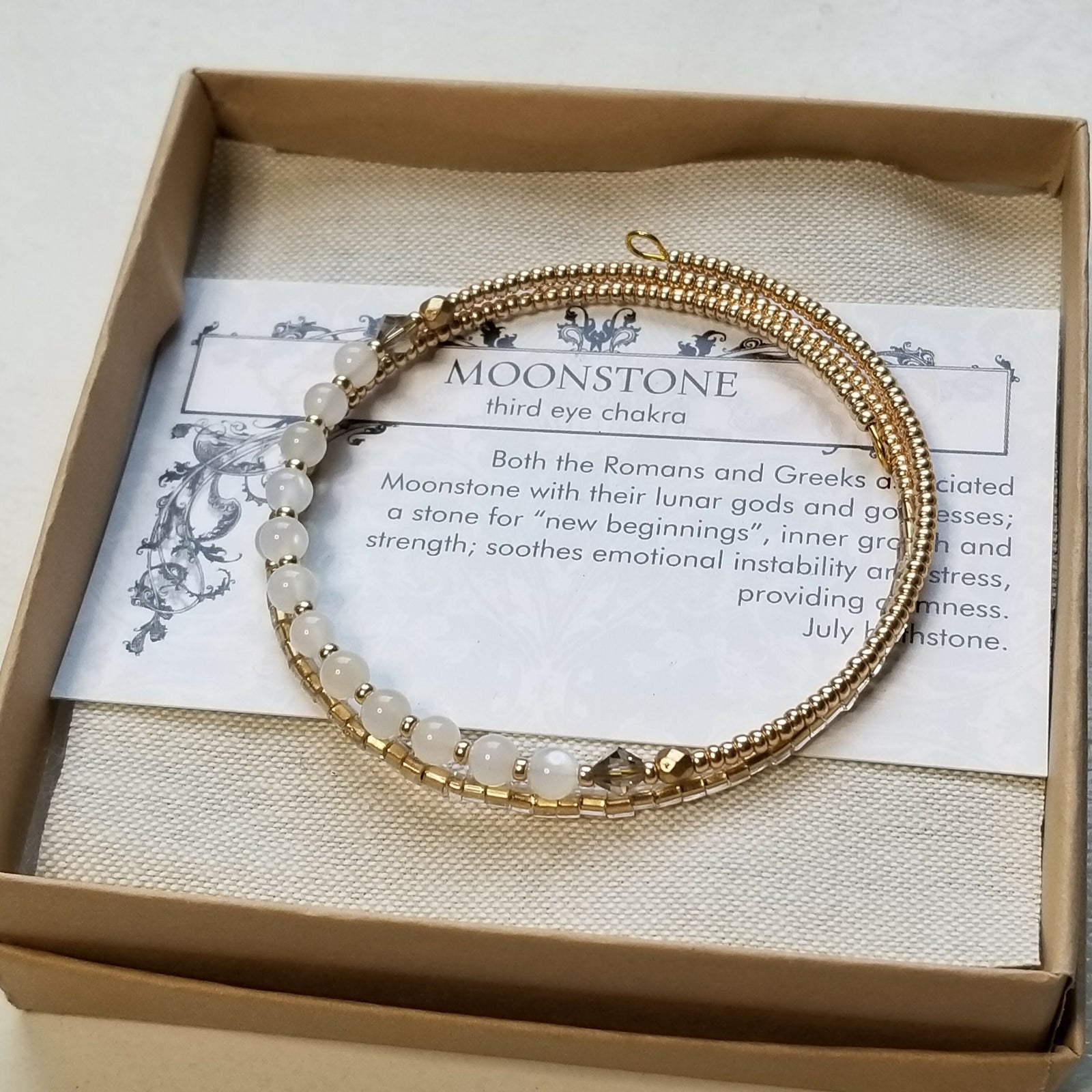 Dark Horse Designs | Moonstone Bangle Bracelet