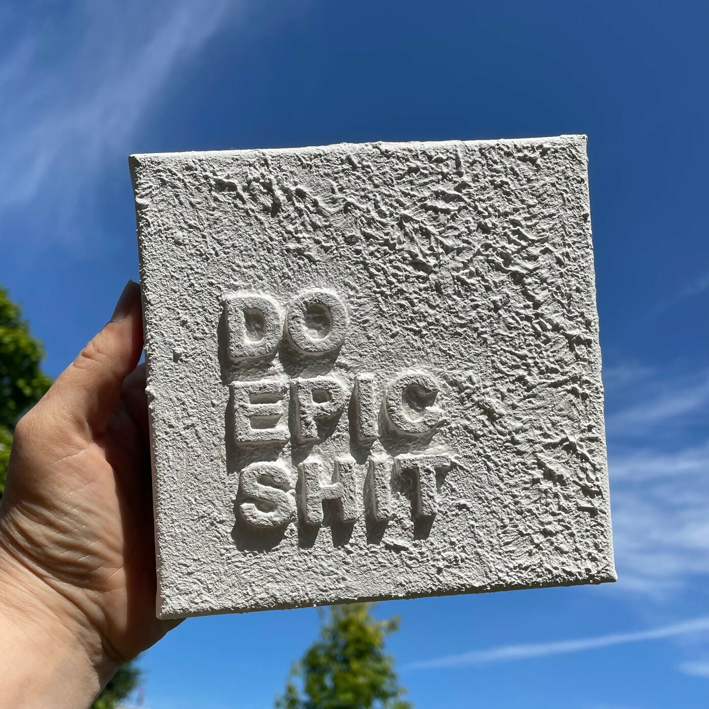 Glitter Designs Studio | DO EPIC SHIT (Textured Word Art / Mini Canvas Block)