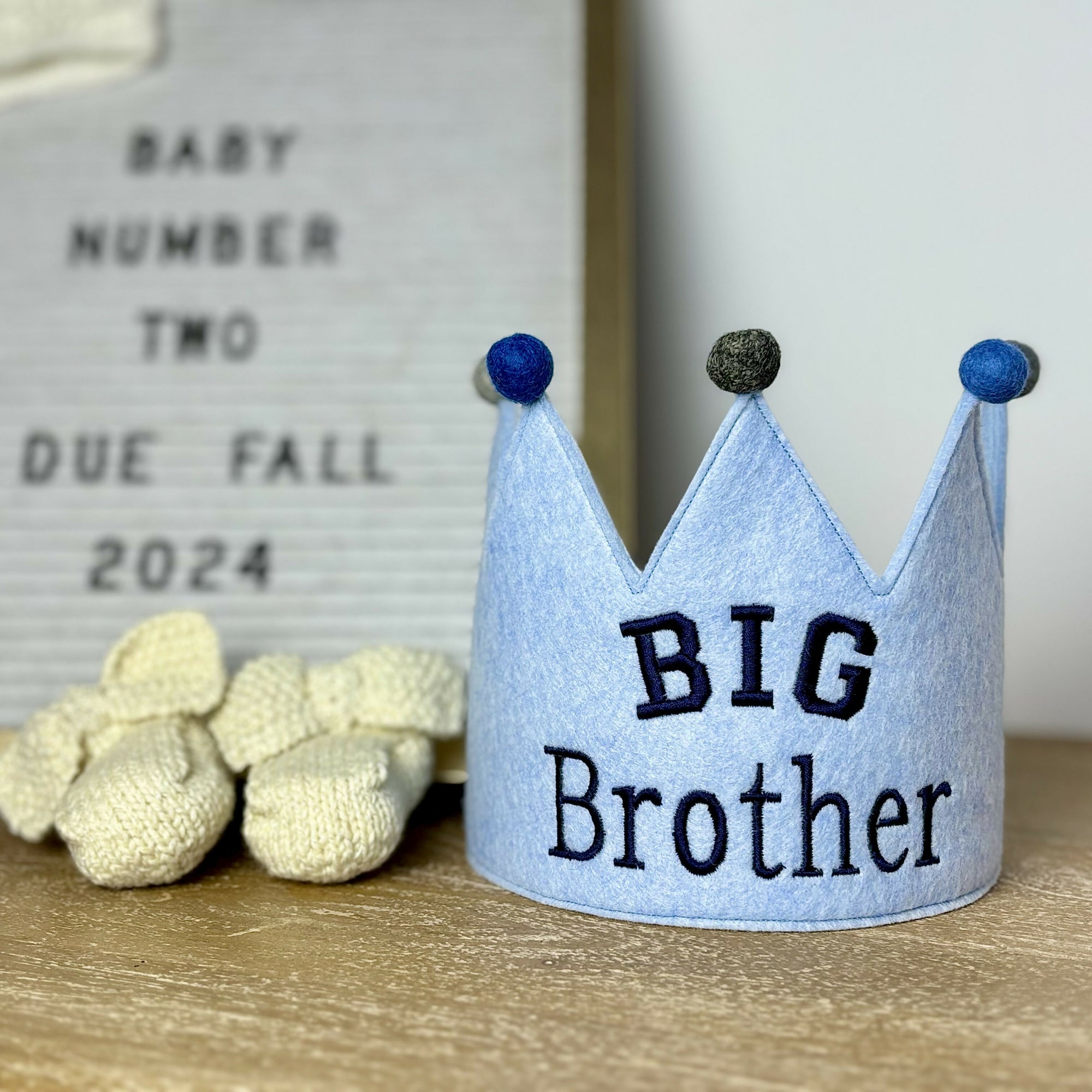 Little Sprout By Sarah | Blue Big Brother Crown