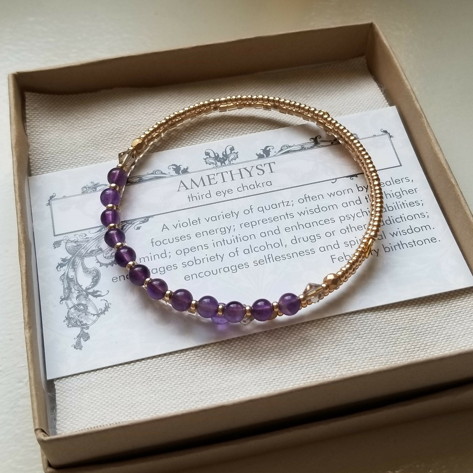 Dark Horse Designs | Amethyst Bangle Bracelet