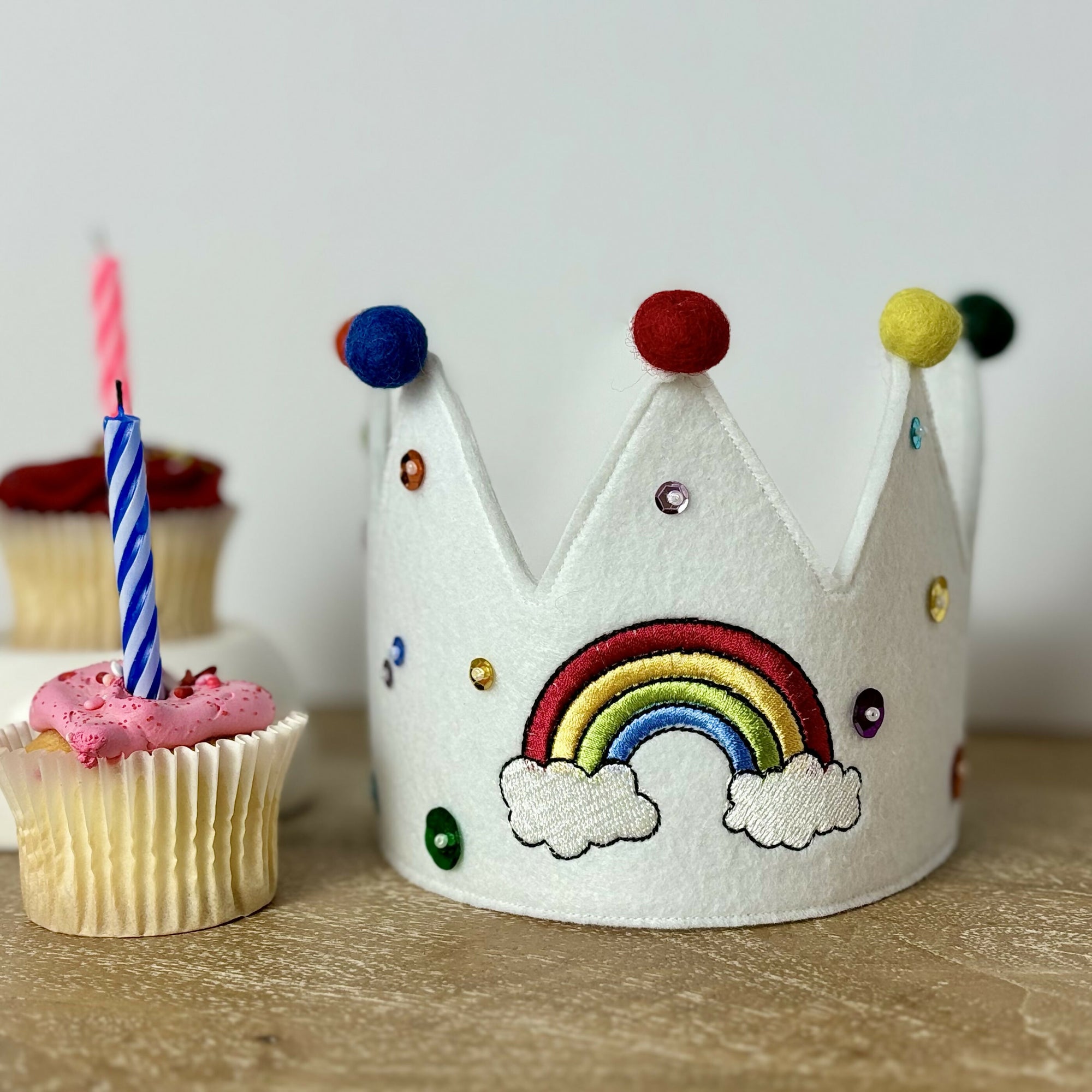Little Sprout By Sarah | Rainbow Sequin Crown