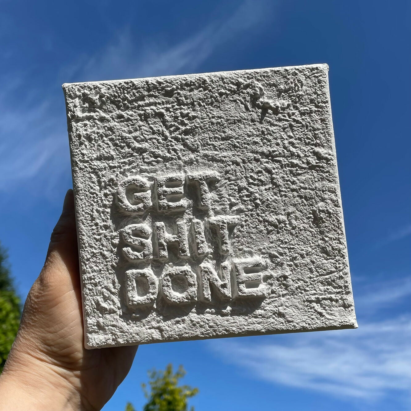 Glitter Designs Studio | GET SHIT DONE (Textured Word Art / Mini Canvas Block)