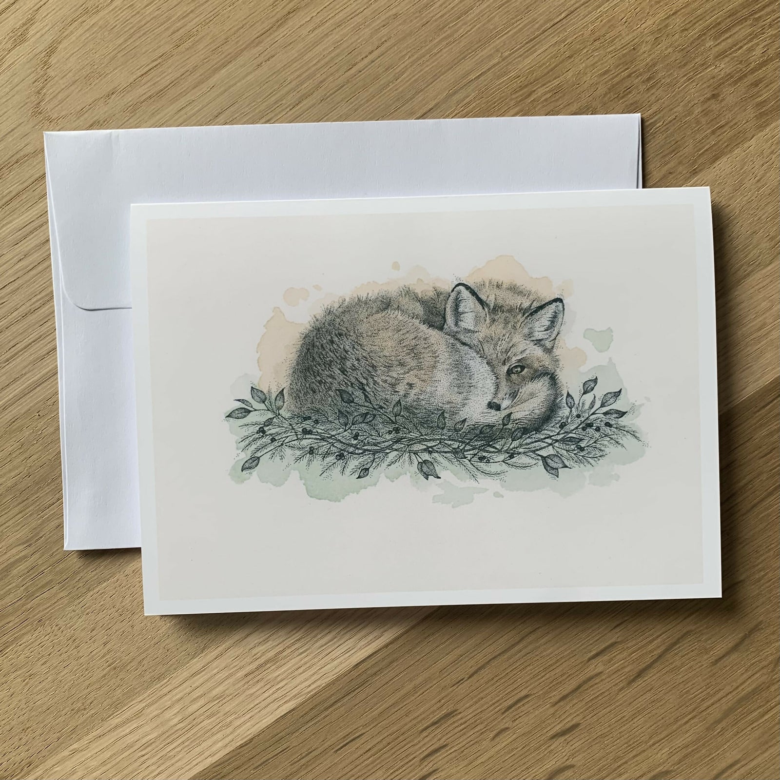 Lisa Mitchell Art | Restful Fox Art Card