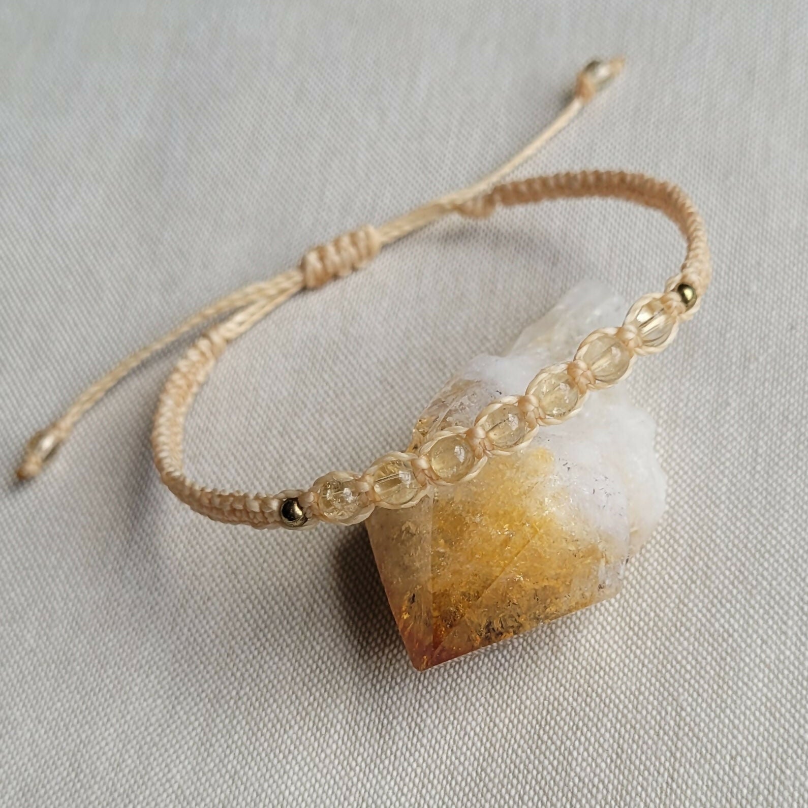 Dark Horse Designs | Citrine Macrame Bracelet