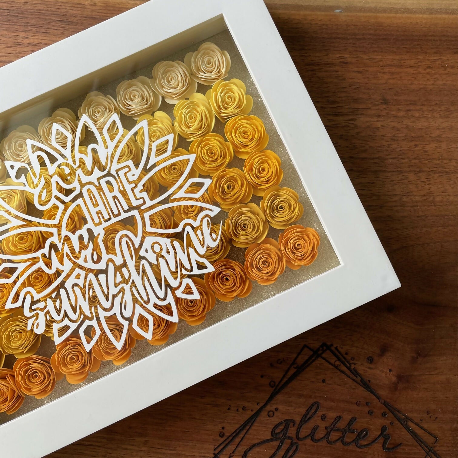 Glitter Designs Studio | YOU ARE MY SUNSHINE (Floral Shadowbox)