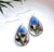 BubblePop | Handmade pure resin earrings with Forget-me-nots