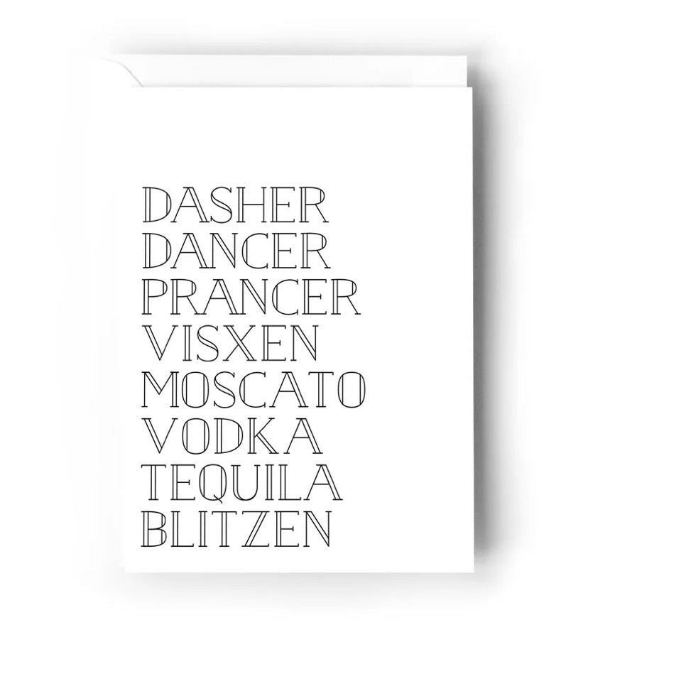 Creativien | Dasher Dancer Prancer Greeting Card