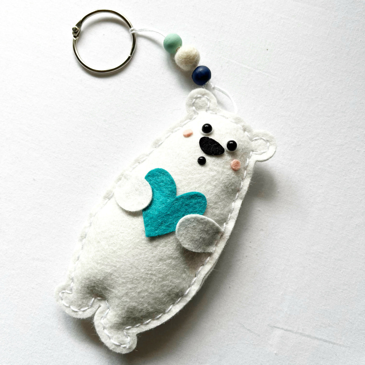 The Annex Felt Studio | Car Charm: Heart Bear