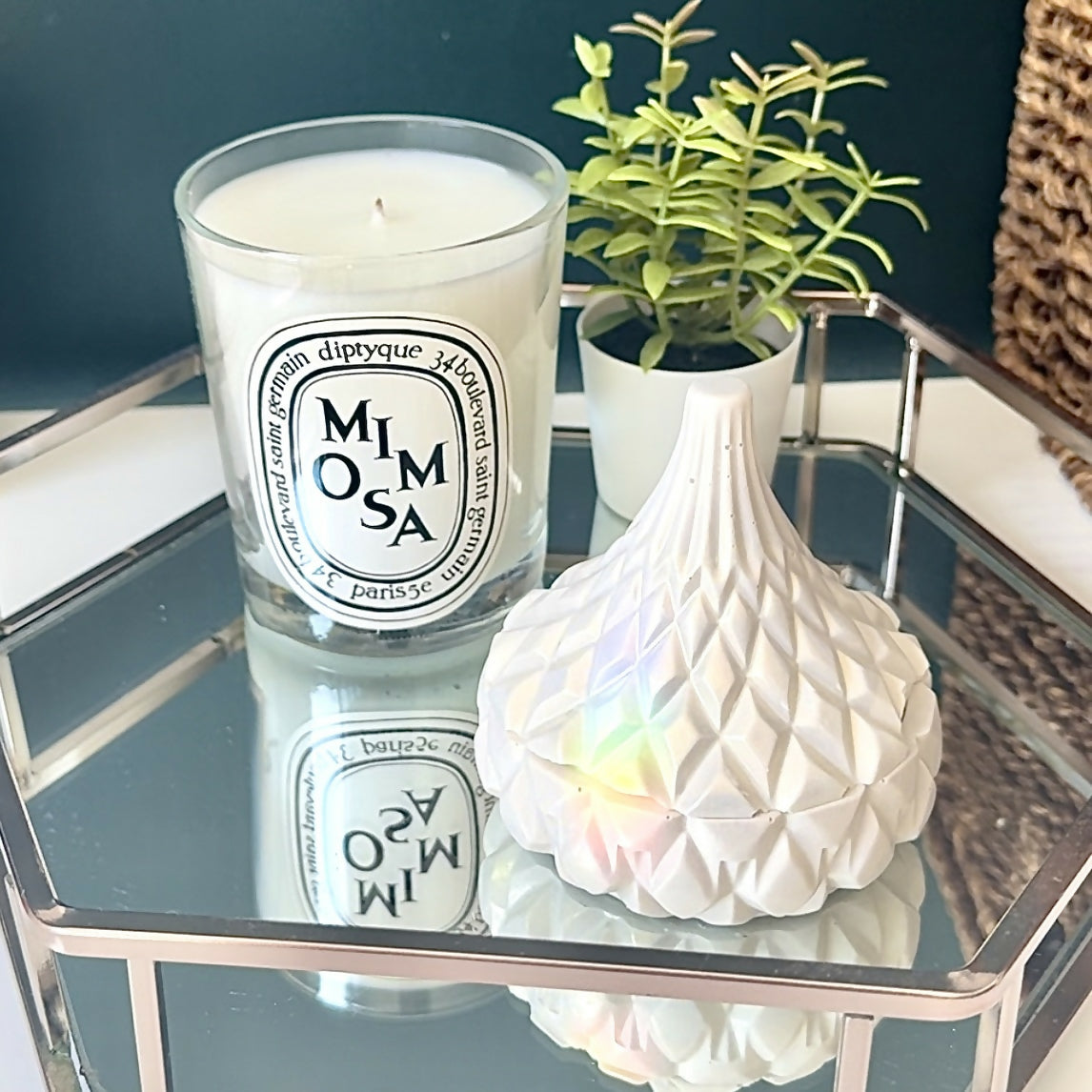 Chic Chaos Home | Diamond Trinket Jar