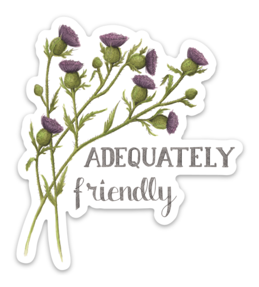 Naughty Florals | Vinyl Sticker | Adequately Friendly