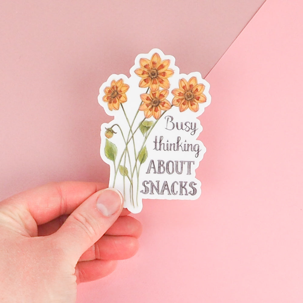 Naughty Florals | Vinyl Sticker | Busy Thinking About Snacks