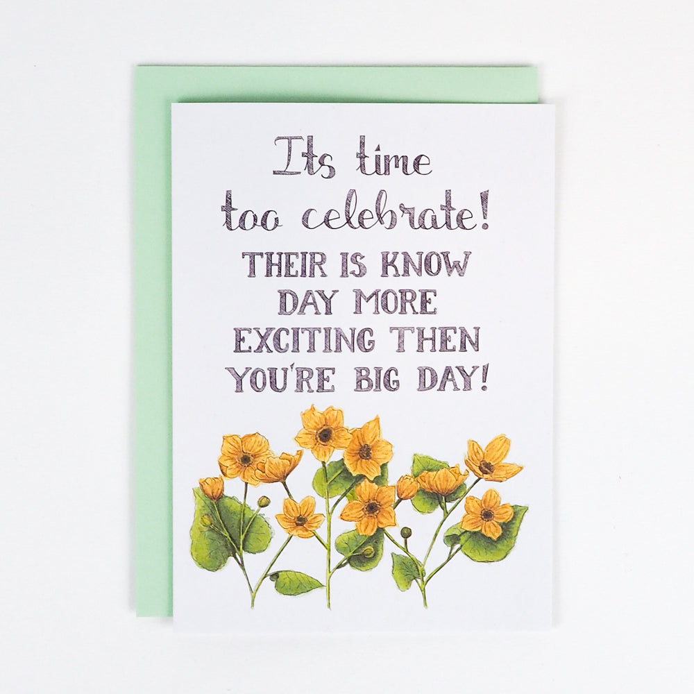 Naughty Florals | Card | Grammar Police Celebration Card