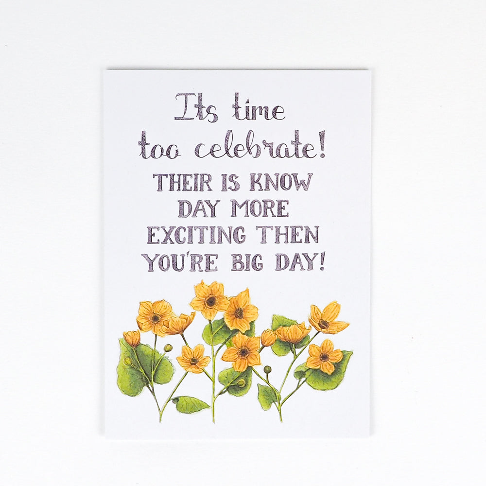 Naughty Florals | Card | Grammar Police Celebration Card