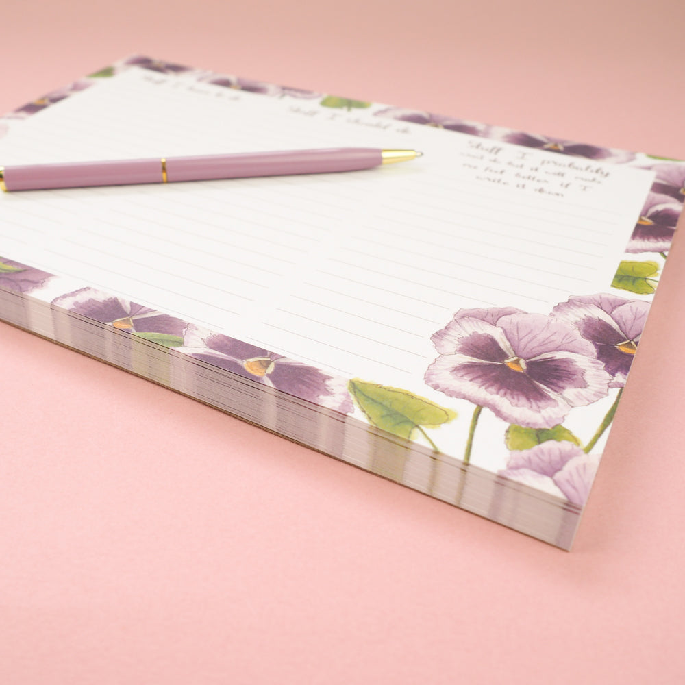 Naughty Florals | Note Pad | Stuff I Have to Do