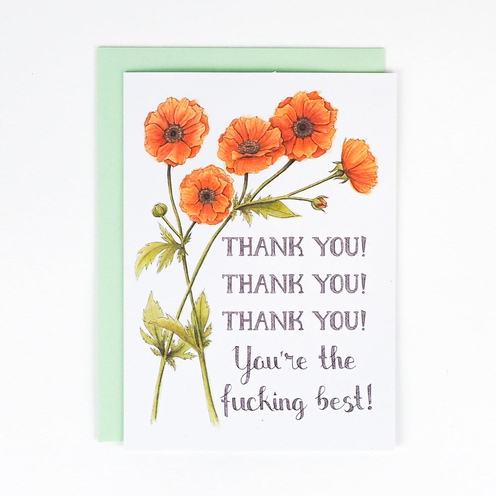 Naughty Florals | Card | Thank You're The Fucking Best