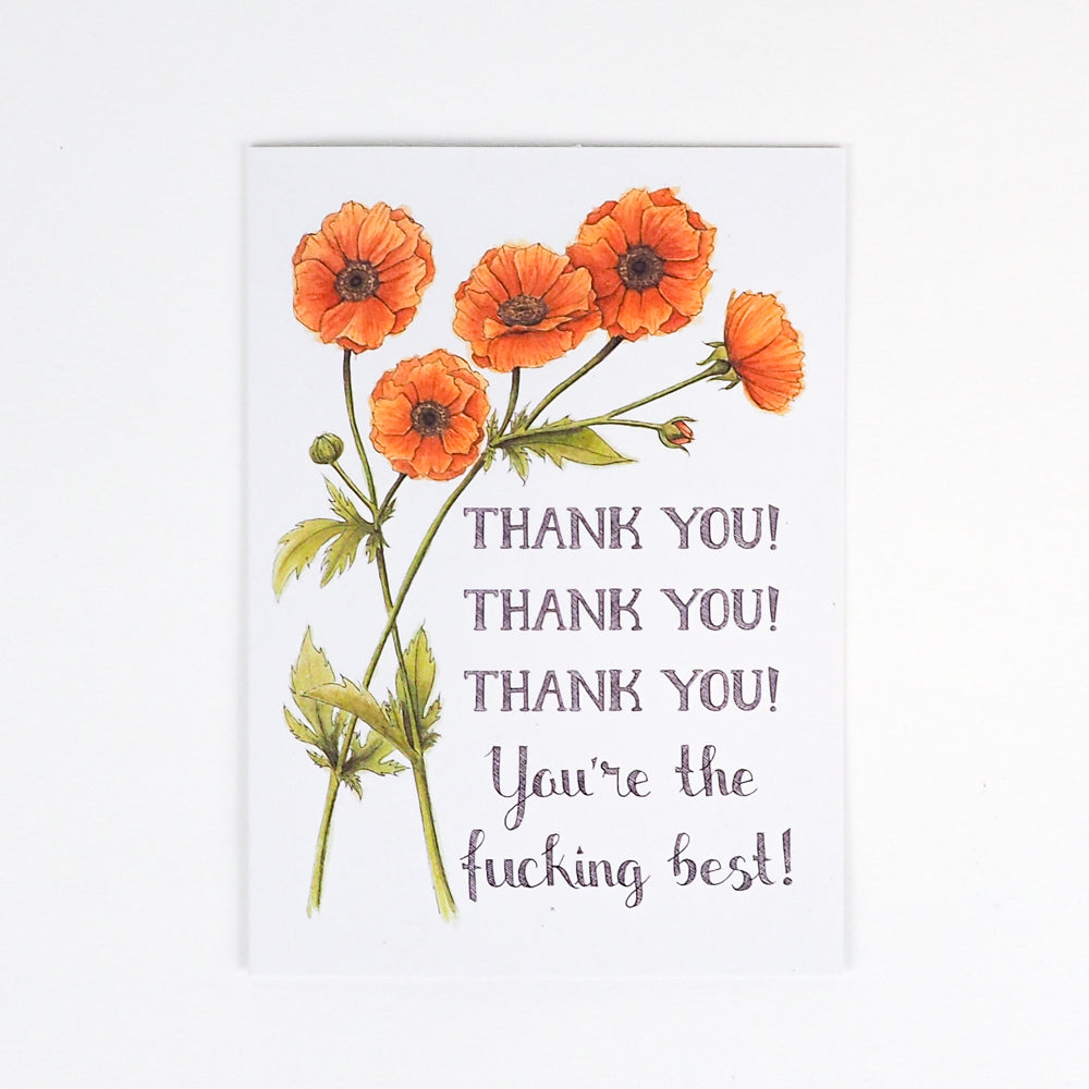 Naughty Florals | Card | Thank You're The Fucking Best