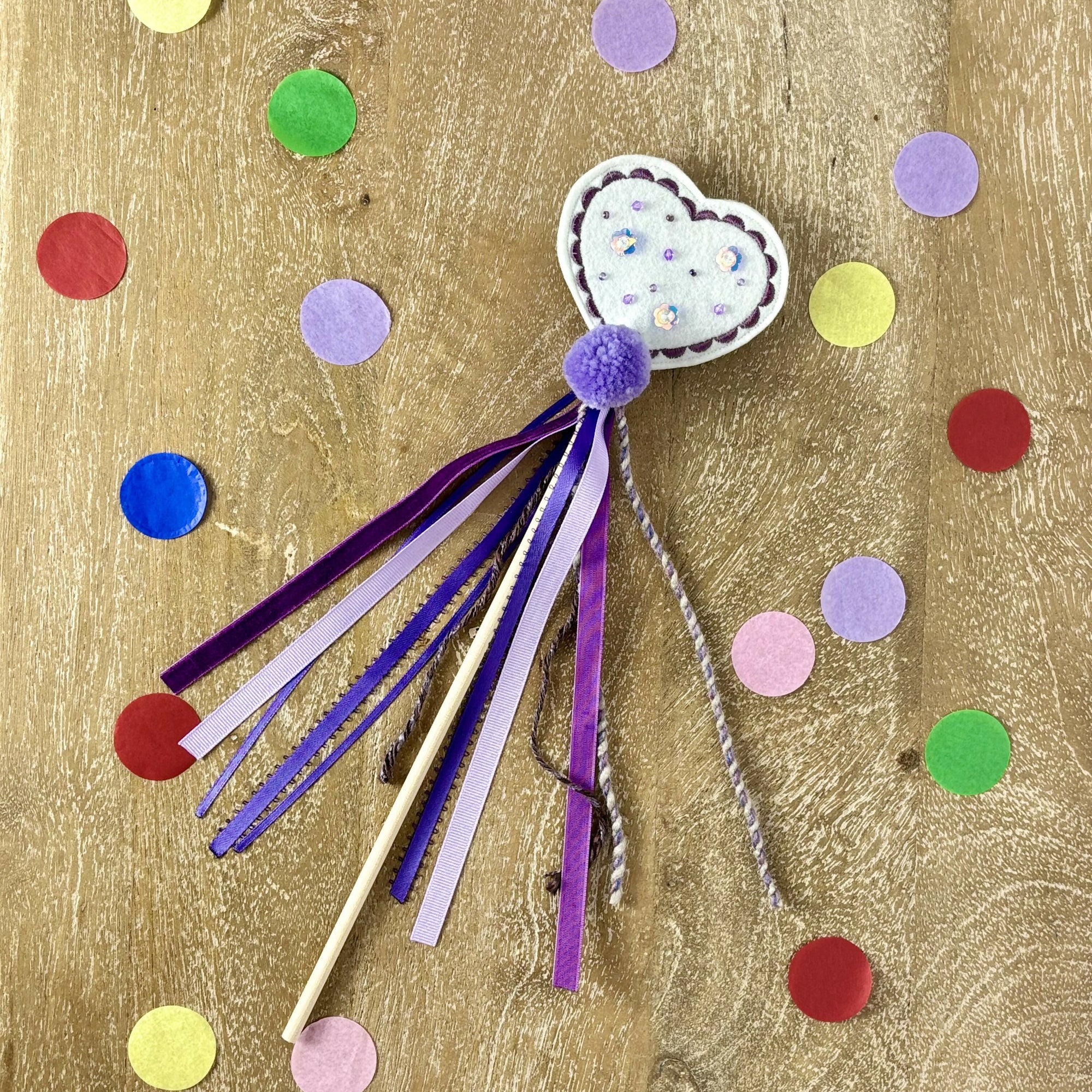 Little Sprout By Sarah | Purple Heart Beaded Wand