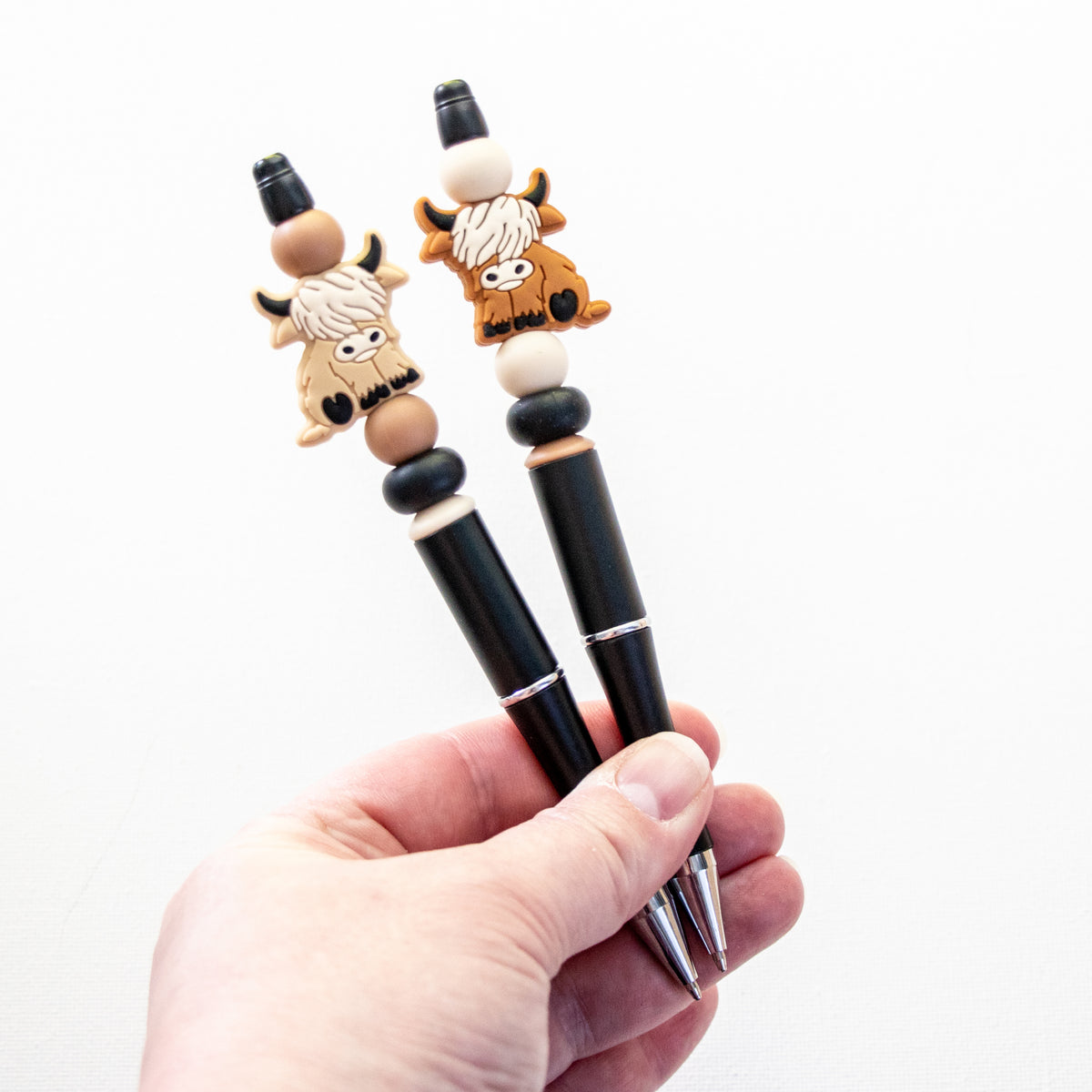 Created by LDBankey | Highland Cow Beaded Pen