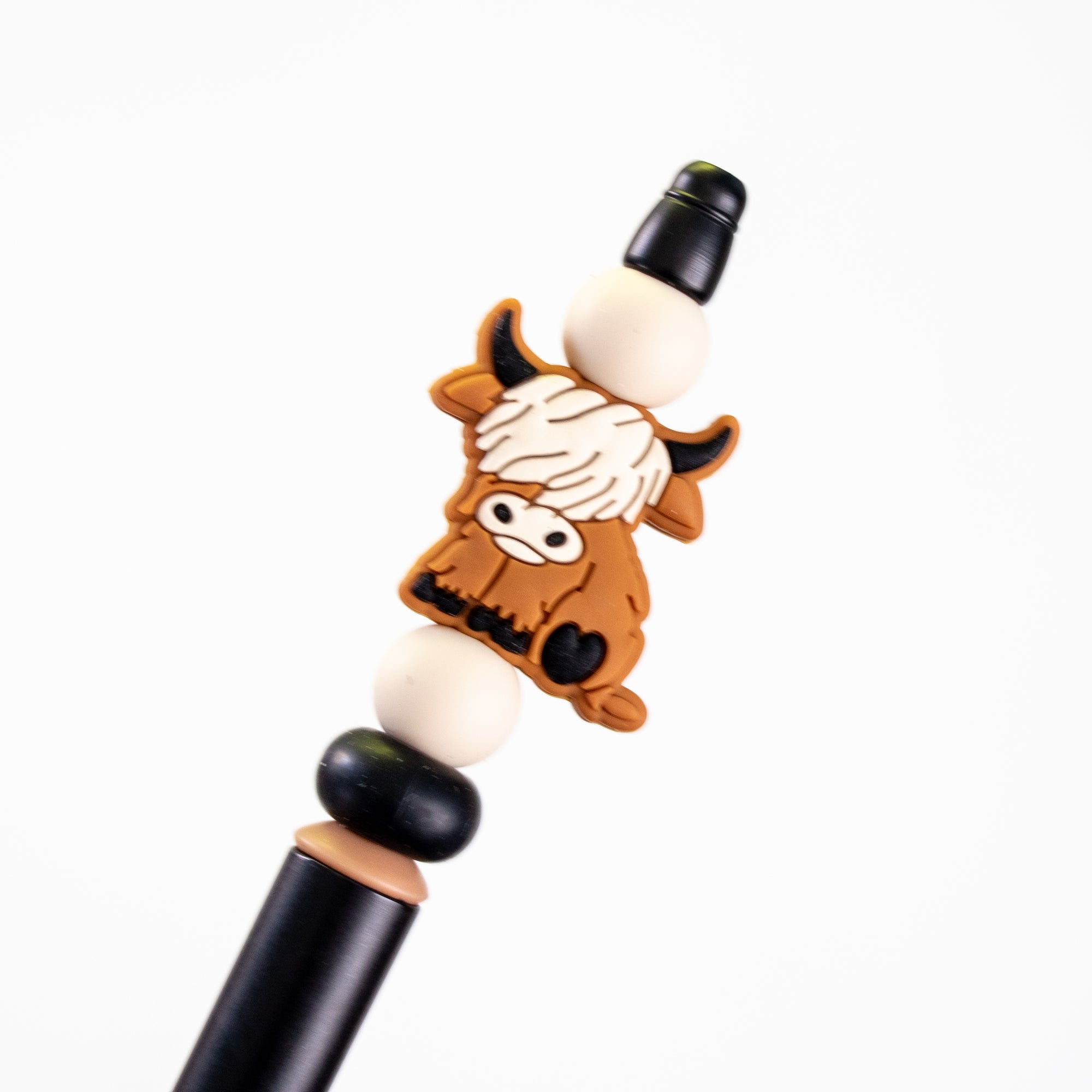 Created by LDBankey | Highland Cow Beaded Pen