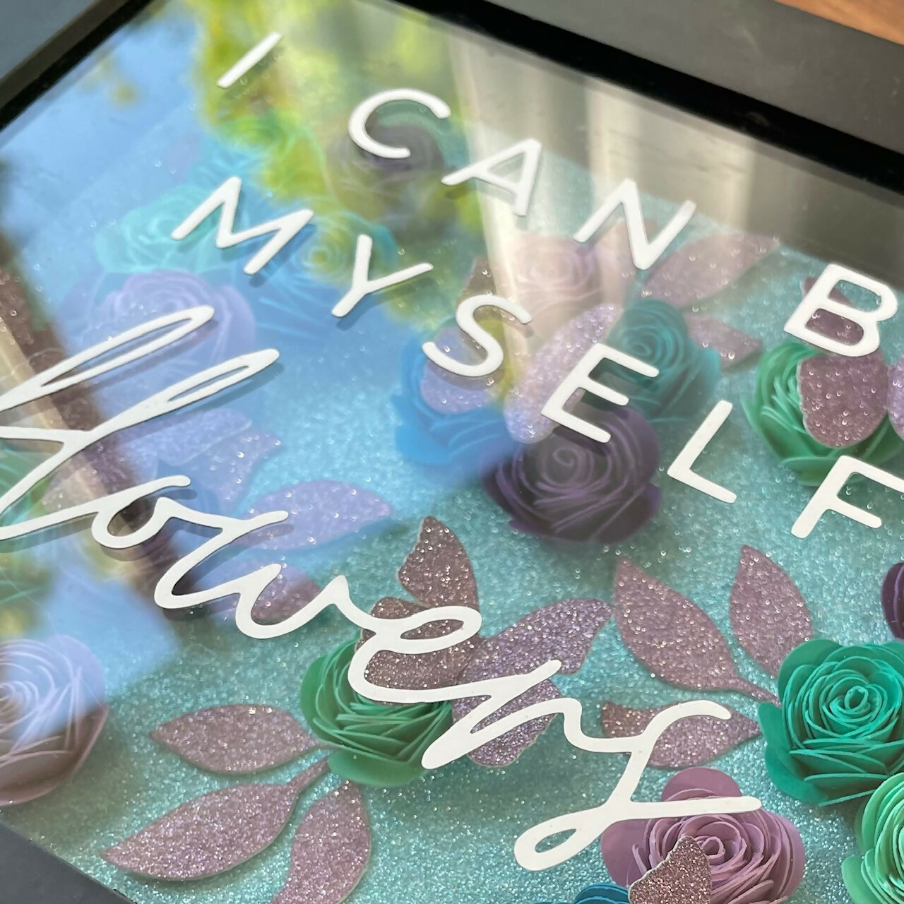 Glitter Designs Studio | I CAN BUY MYSELF FLOWERS (Floral Shadowbox)