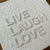 Glitter Designs Studio | LIVE LAUGH LOVE (Textured Word Art / Mini Canvas Block)