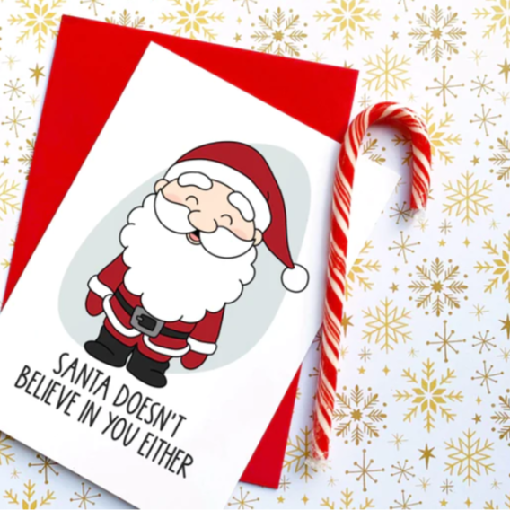 Splendid Greetings | Punny Cards | Santa Doesn&#39;t Believe in You Either