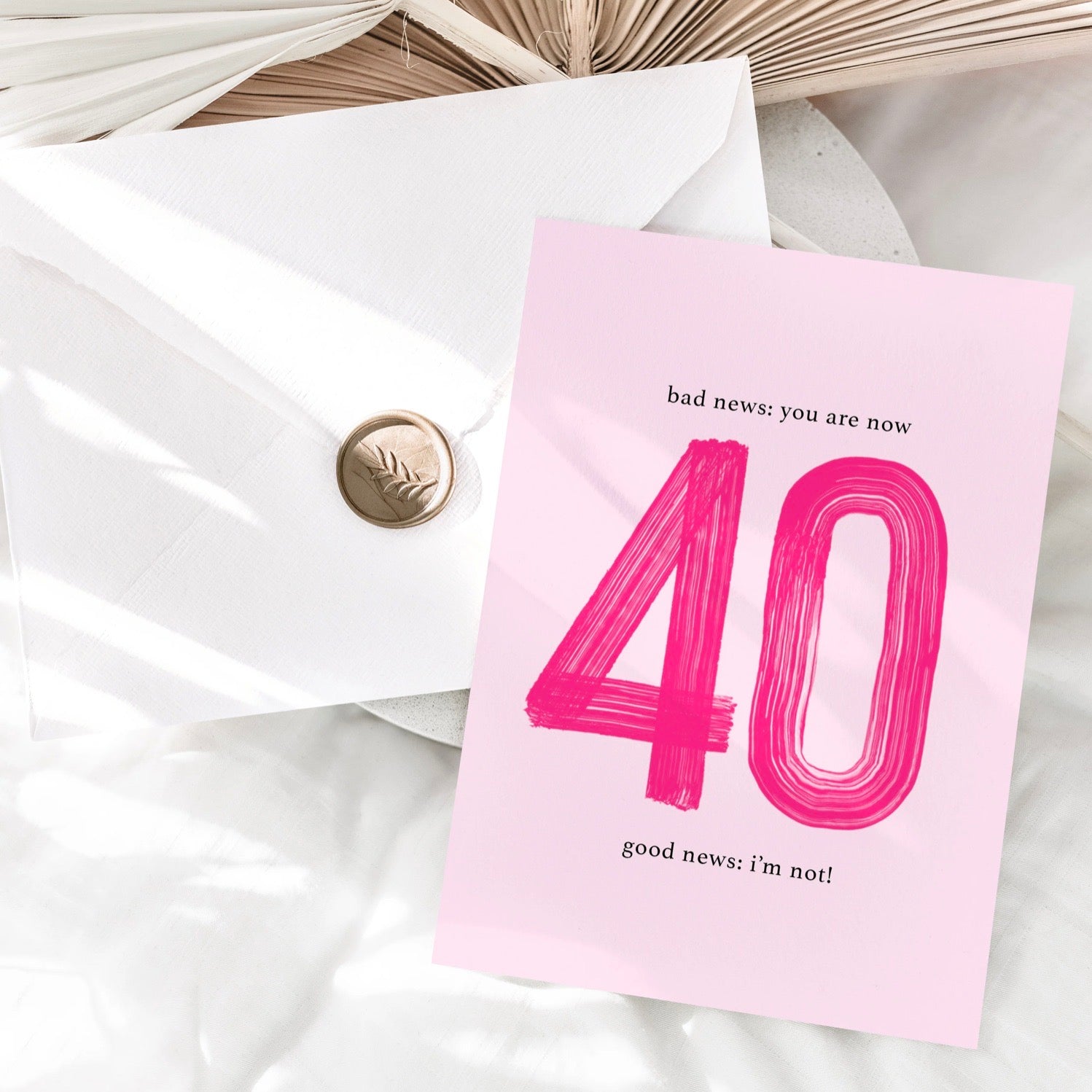Creativien | You Are Now 40 Birthday Card
