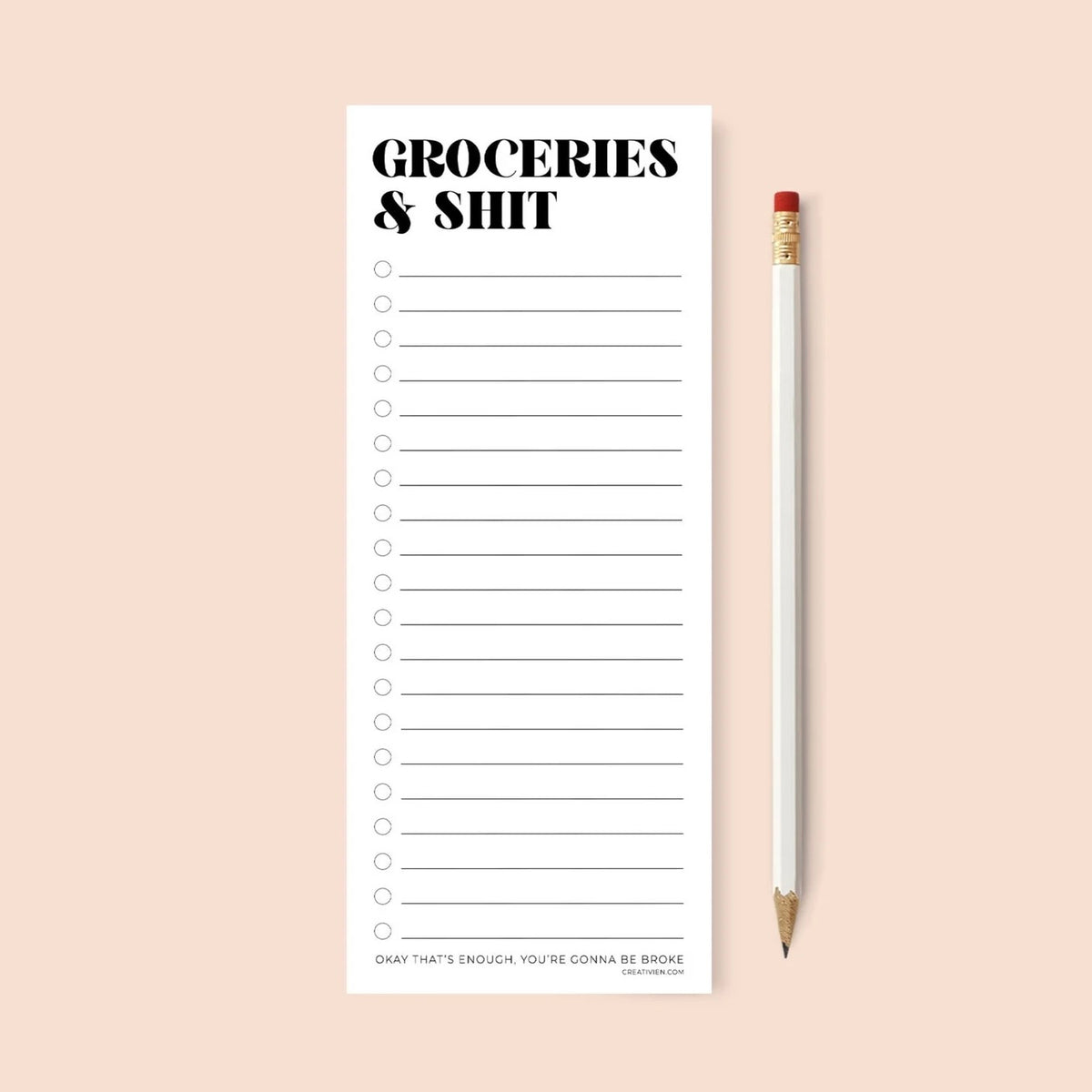 Creativien | Groceries and Shit - Notepad