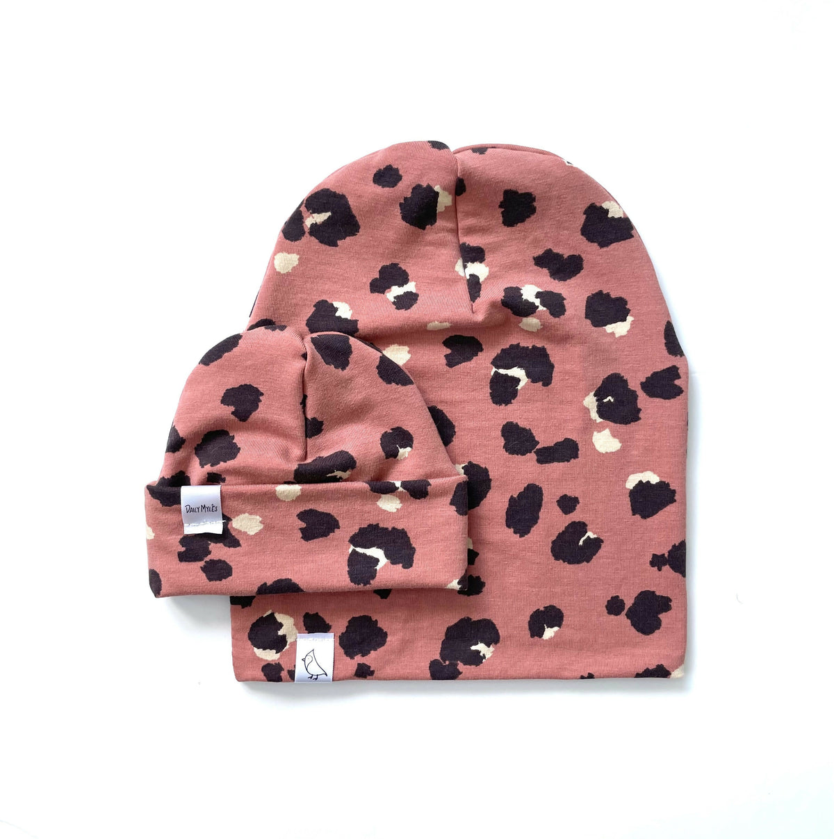 Coral Leopard Beanie