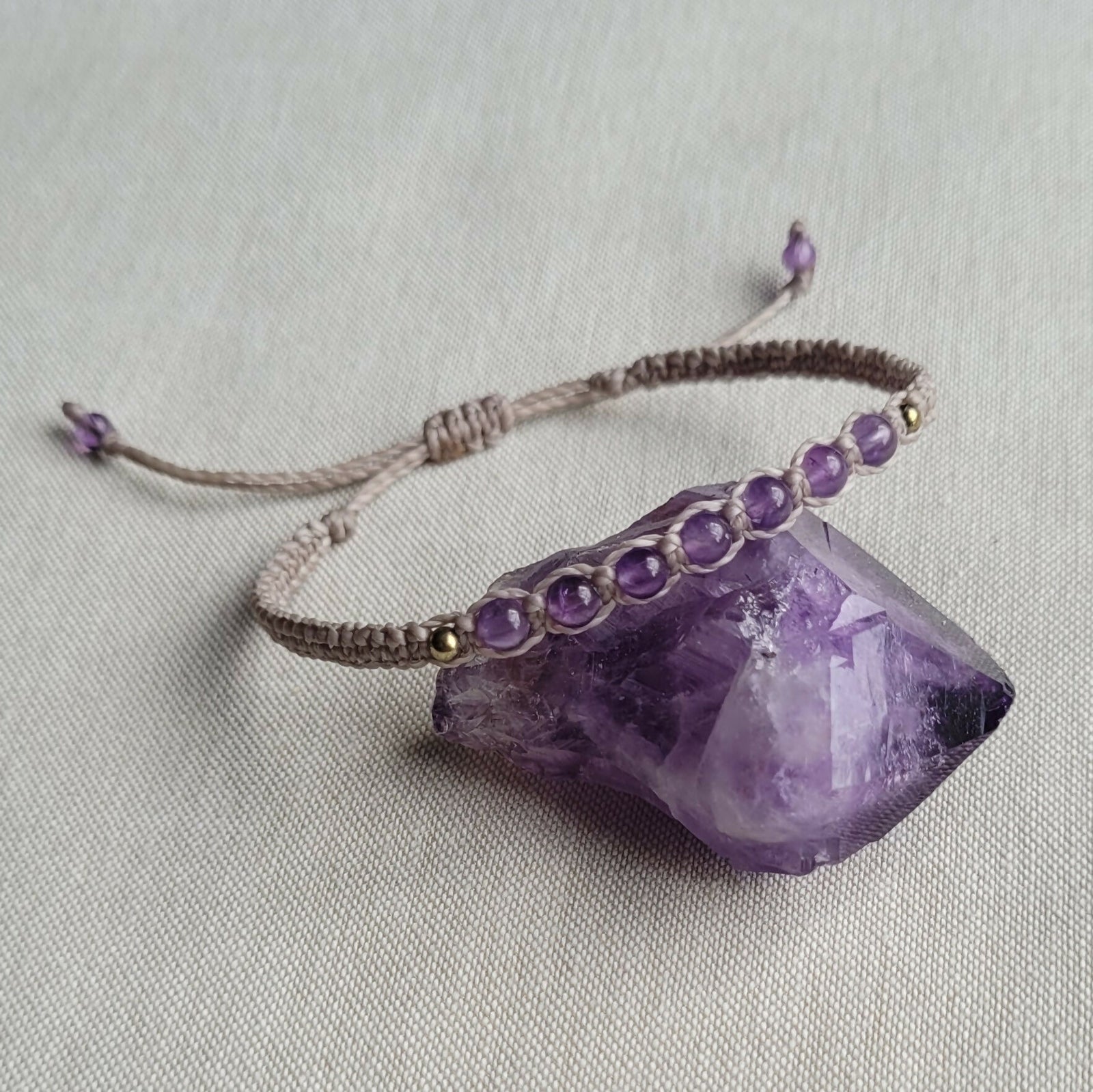 Dark Horse Designs | Amethyst Macrame Bracelet