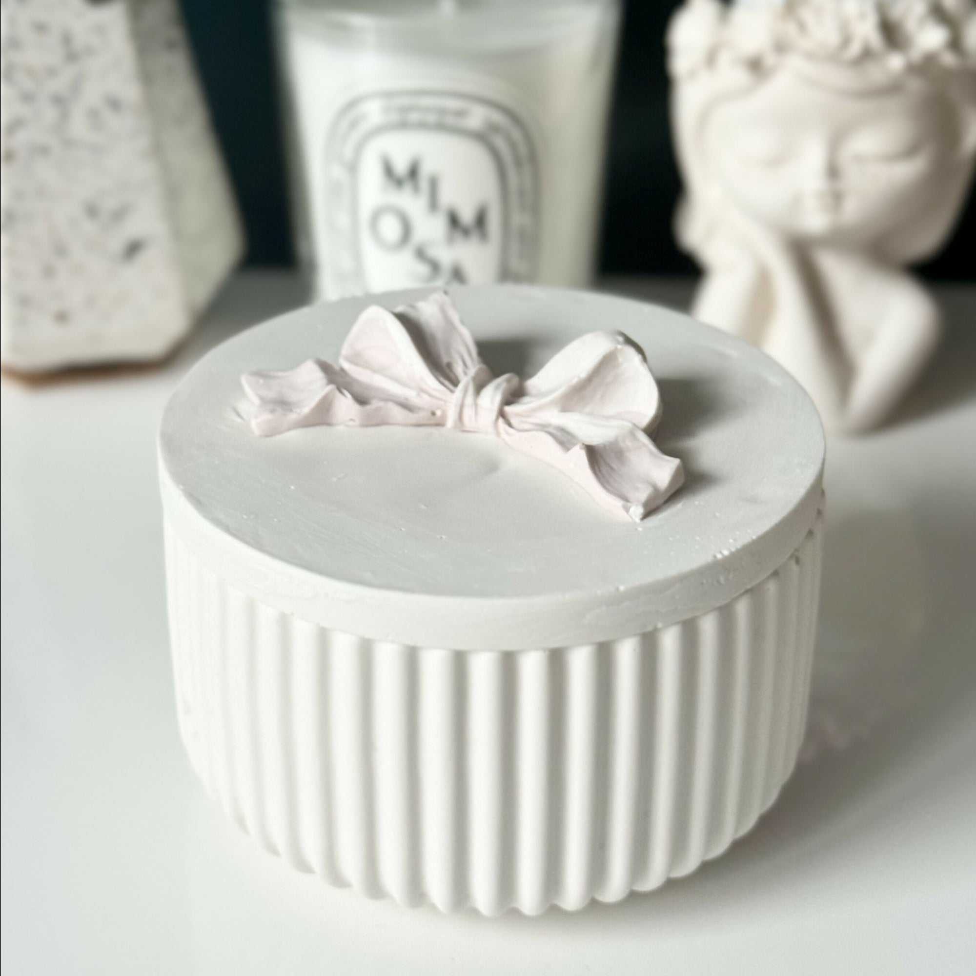 Chic Chaos Home | Bow Trinket Jar