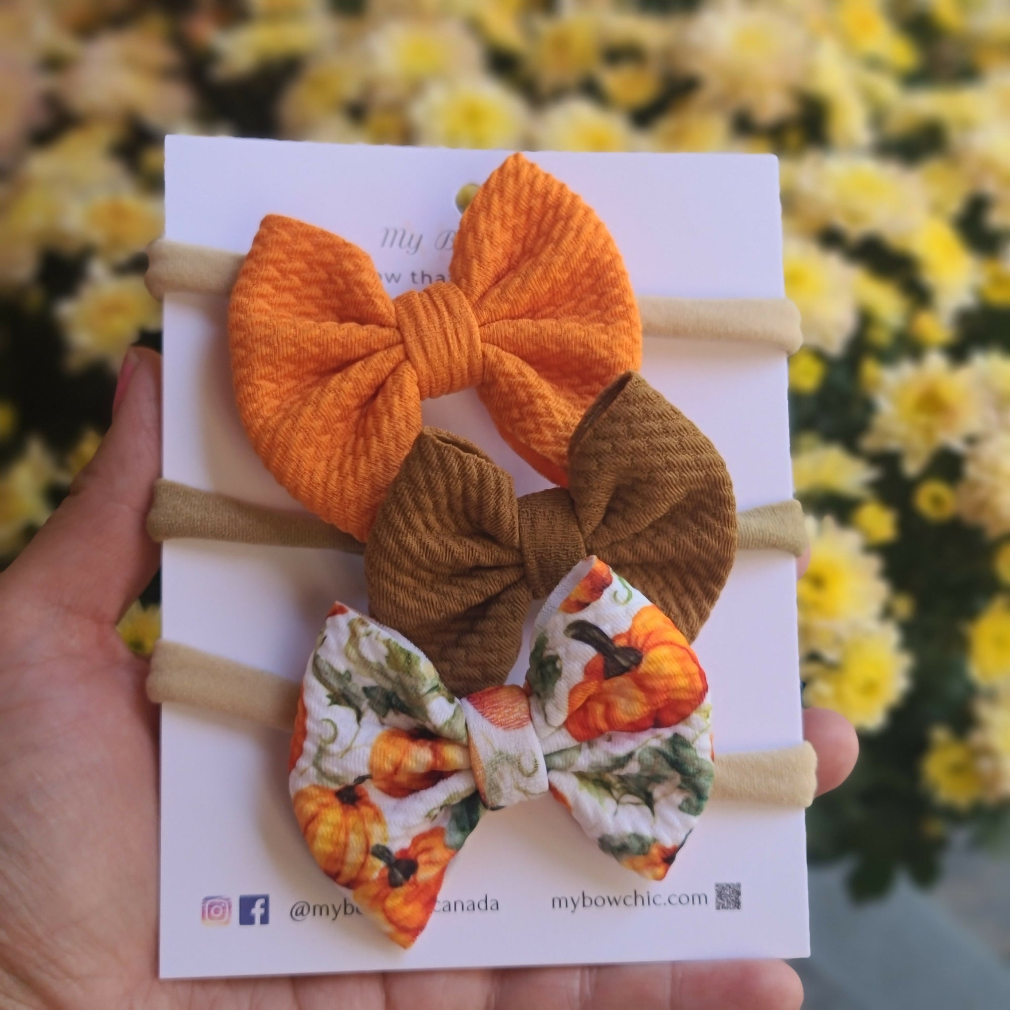 My Bow Chic | Mini bows on nylon bands