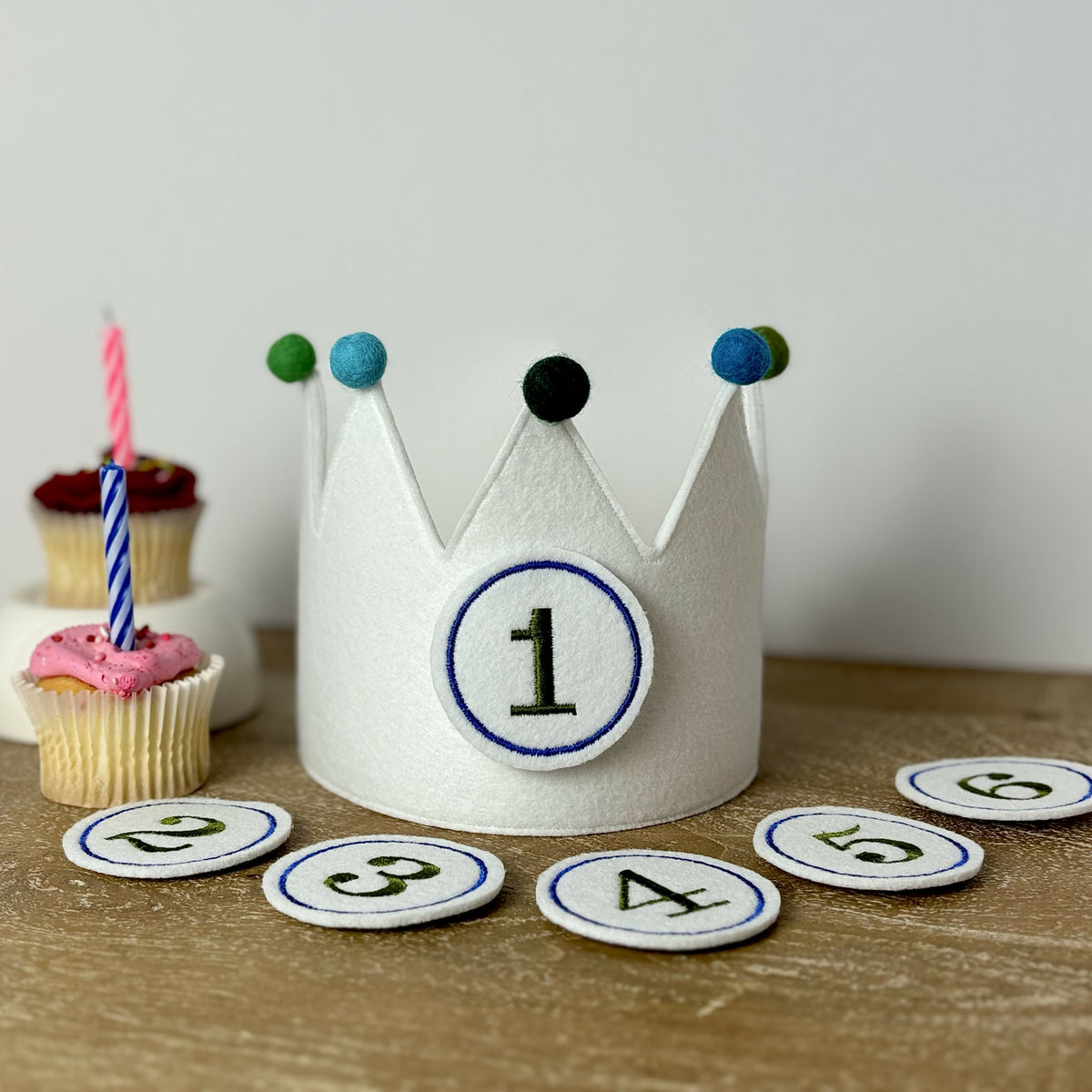 Little Sprout By Sarah | Blue &amp; Green Changeable Age Crown