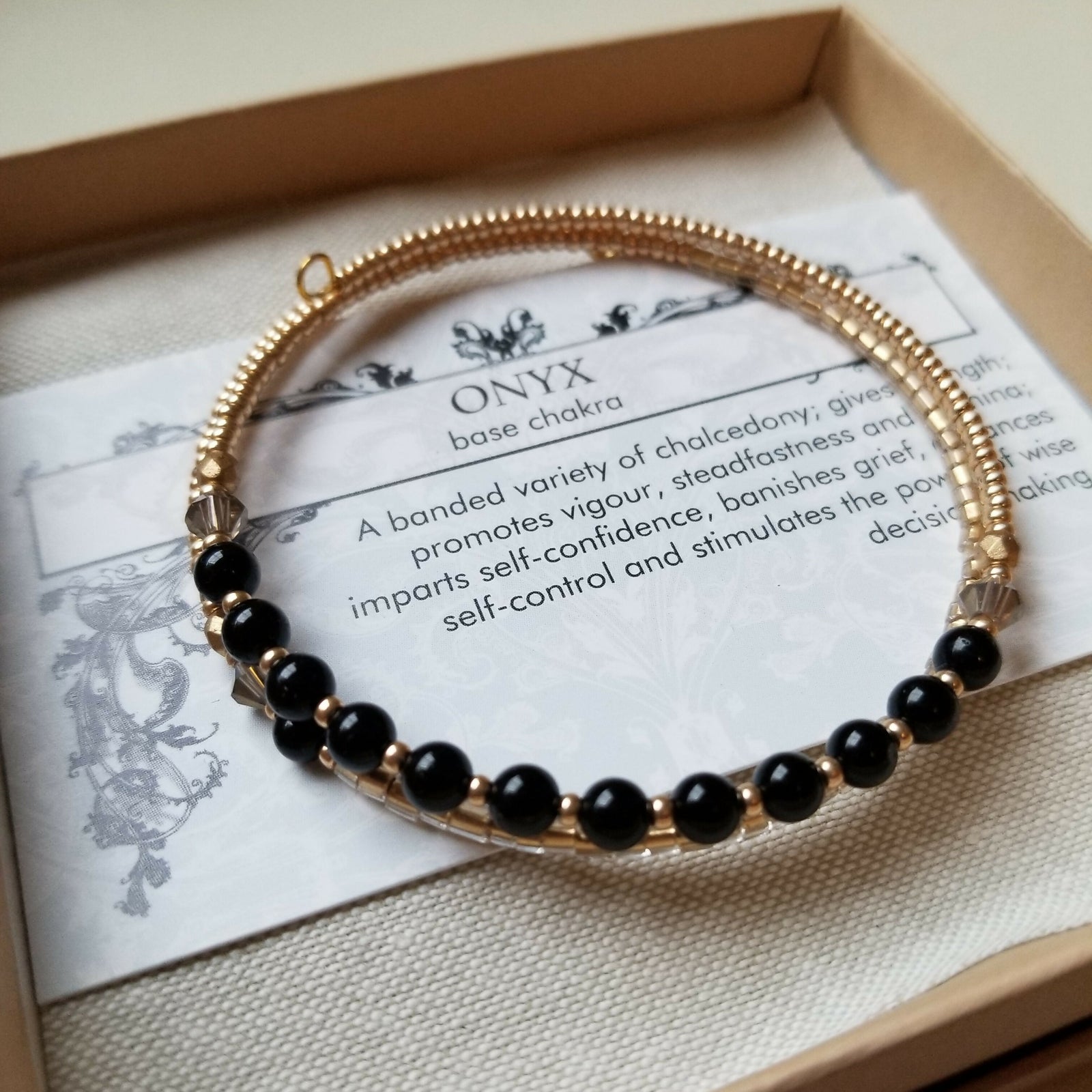 Dark Horse Designs | Black Onyx Bangle Bracelet