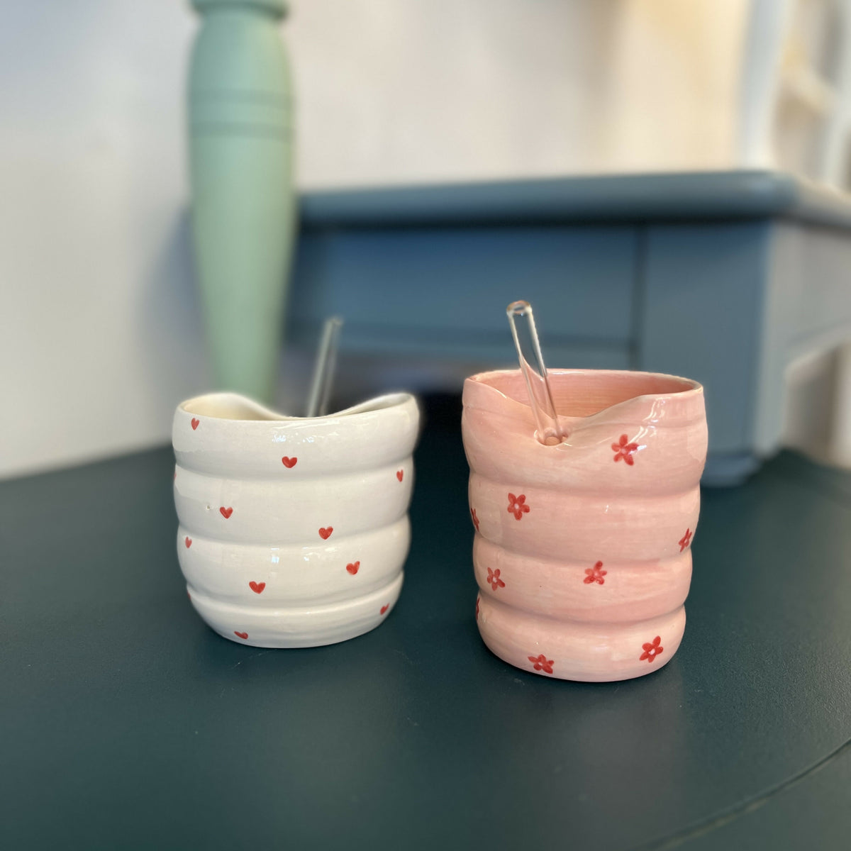 Amor Ceramics | Bubble Cups With Straw