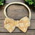 Mimily Boutique | Mustard white foliage bow headband