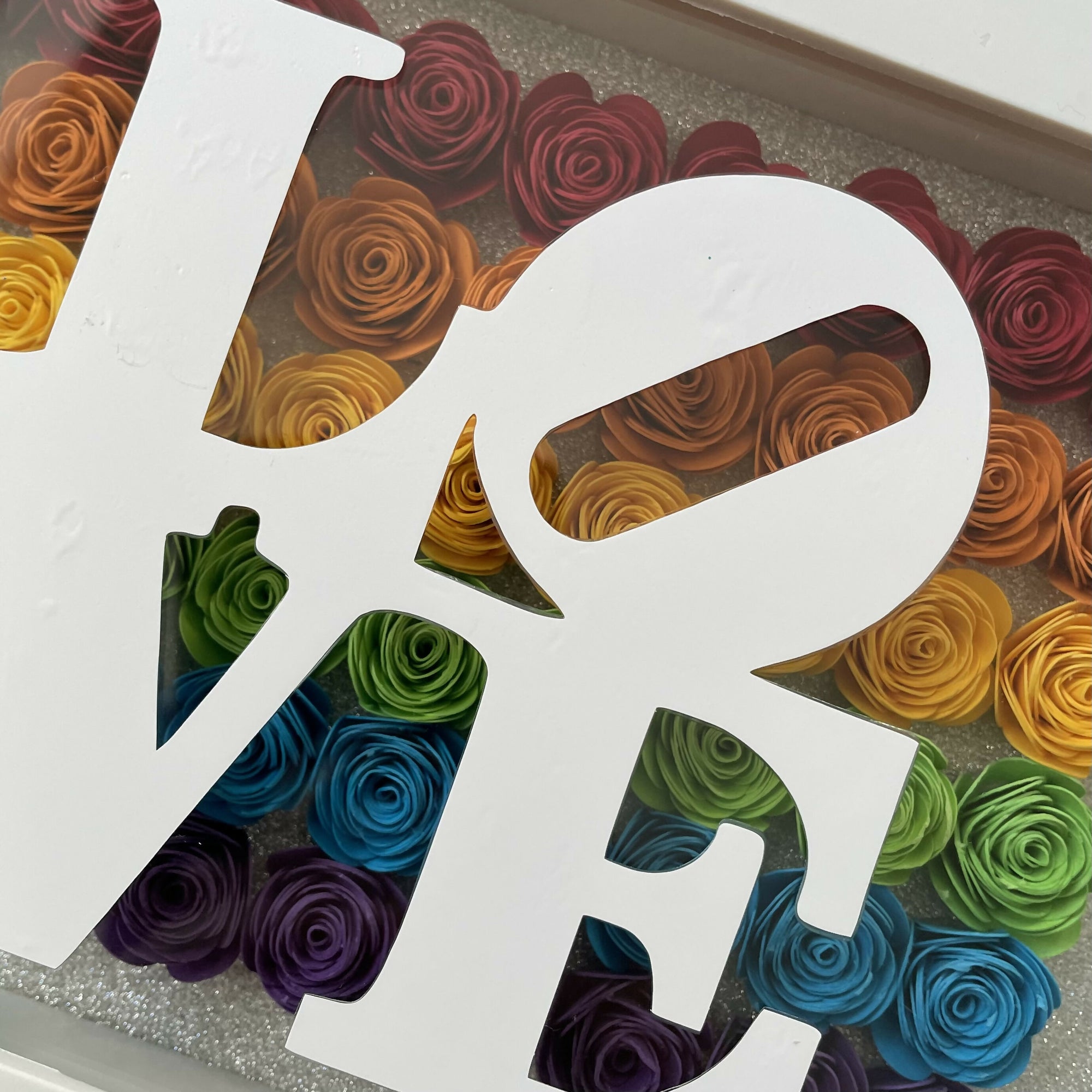 Glitter Designs Studio | PRIDE LOVE (Floral Shadowbox)