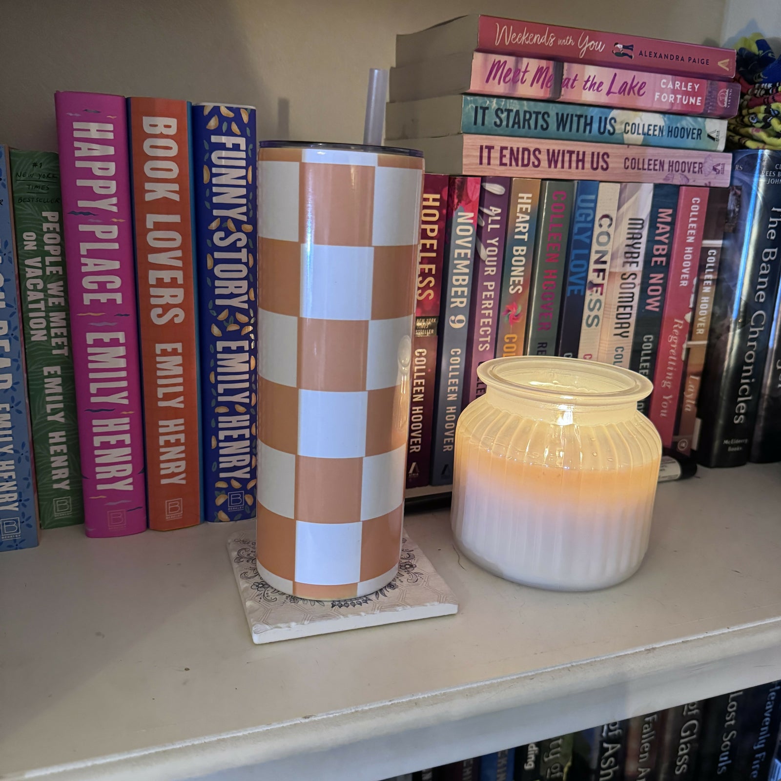 Artistic Xpressions | Orange Checkered Tumbler